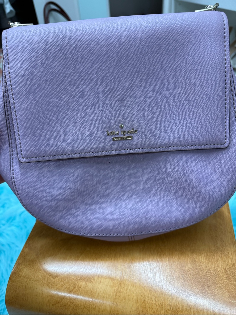 kate spade lilac crossbody saddle bag